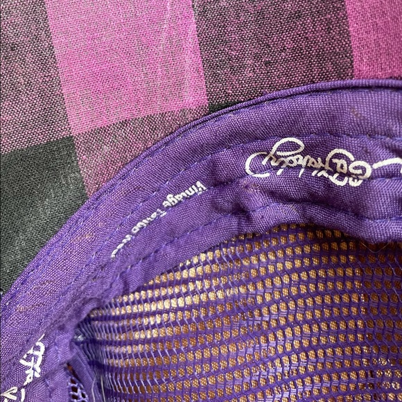 Ed Hardy Christian Audiger Purple Plaid Skull Hat - Picture 6 of 12